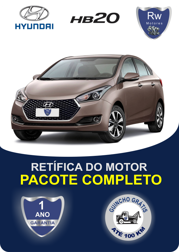 Retífica de Motor Hyundai HR 2.5 8 válvulas Pacote Completo Rw Motores
